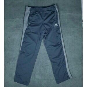 Adidas Gray Track Pants Men's Size M (32-35 Waist) Loose Fit Baggy Straight Leg